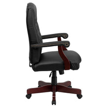 Flash Furniture Martha Washington Black Leather Executive Swivel Office Chair