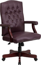 Flash Furniture Martha Washington Burgundy Leather Executive Swivel Office Chair