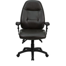 Flash Furniture High Back Espresso Brown Leather Executive Swivel Office Chair