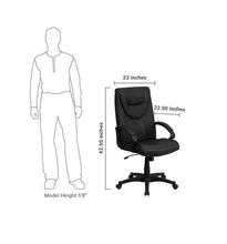 Flash Furniture High Back Black Leather Executive Swivel Office Chair