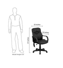 Flash Furniture High Back Massaging Black Leather Executive Swivel Office Chair