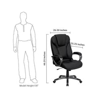 Flash Furniture High Back Black Leather Executive Swivel Office Chair