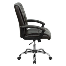 Flash Furniture Mid-Back Espresso Brown Leather Swivel Manager'S Chair