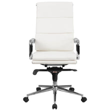 Flash Furniture High Back White Leather Executive Swivel Office Chair With Synchro-Tilt Mechanism