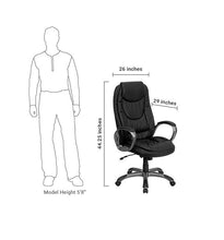 Flash Furniture High Back Black Leather Executive Swivel Office Chair