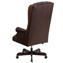 Flash Furniture High Back Traditional Tufted Brown Leather Executive Swivel Office Chair