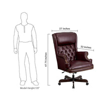 Flash Furniture High Back Traditional Tufted Burgundy Leather Executive Swivel Office Chair
