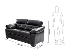 Flash Furniture Benchcraft Bastrop Loveseat In Midnight Durablend