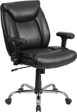 Flash Furniture Hercules Series 400 Lb. Capacity Big & Tall Black Leather Swivel Task Chair With Height Adjustable Arms