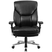Flash Furniture Hercules Series 24/7 Intensive Use, Multi-Shift, Black Leather Executive Swivel Chair With Lumbar Support Knob