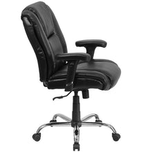 Flash Furniture Hercules Series 400 Lb. Capacity Big & Tall Black Leather Swivel Task Chair With Height Adjustable Arms