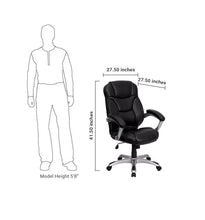 Flash Furniture High Back Black Leather Contemporary Executive Swivel Office Chair