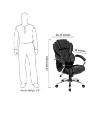 Flash Furniture High Back Transitional Style Black Leather Executive Swivel Office Chair