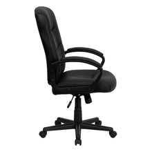 Flash Furniture Mid-Back Black Leather Swivel Task Chair