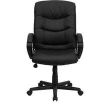 Flash Furniture Mid-Back Black Leather Swivel Task Chair