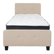Flash Furniture Tribeca Twin Size Tufted Upholstered Platform Bed with Pocket Spring Mattress
