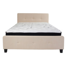 Flash Furniture Tribeca Queen Size Tufted Upholstered Platform Bed with Pocket Spring Mattress