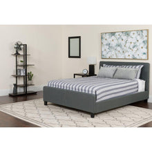 Flash Furniture Tribeca Queen Size Tufted Upholstered Platform Bed with Pocket Spring Mattress