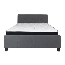 Flash Furniture Tribeca Queen Size Tufted Upholstered Platform Bed with Pocket Spring Mattress