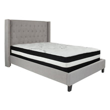 Flash Furniture Riverdale Full Size Tufted Upholstered Platform Bed with Pocket Spring Mattress