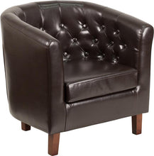 Flash Furniture Hercules Cranford Series Leather Tufted Barrel Chair