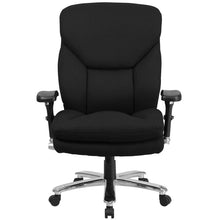 Flash Furniture Hercules Series 24/7 Intensive Use, Multi-Shift, Black Fabric Executive Swivel Chair With Lumbar Support Knob