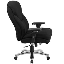 Flash Furniture Hercules Series 24/7 Intensive Use, Multi-Shift, Black Fabric Executive Swivel Chair With Lumbar Support Knob