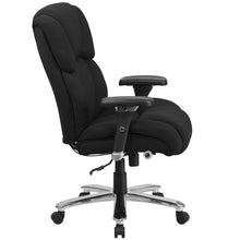 Flash Furniture Hercules Series 24/7 Intensive Use, Multi-Shift, Black Fabric Executive Swivel Chair With Lumbar Support Knob
