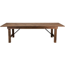 Flash Furniture Hercules Series Antique Rustic Solid Pine Folding Farm Table