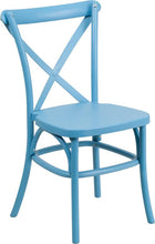 Flash Furniture Hercules Series Resin Indoor-Outdoor Cross Back Chair With Steel Inner Leg